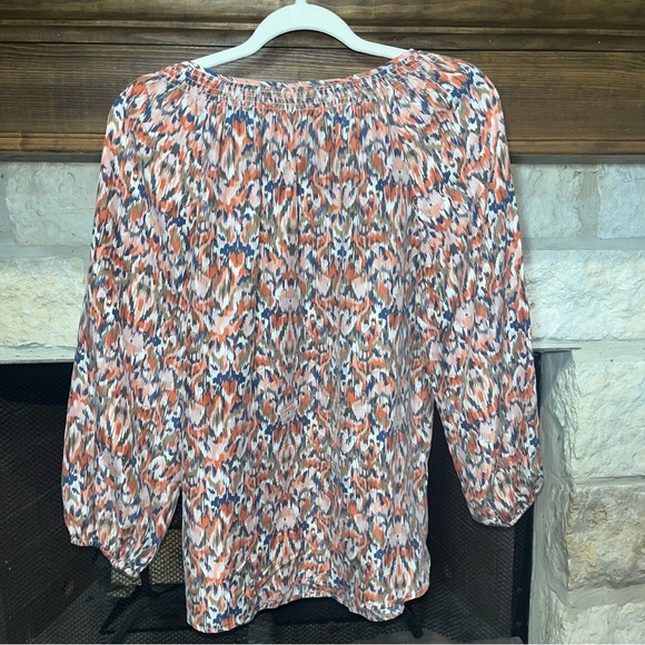 Sundance Ikat print Silk Blouse - Picture 4 of 14